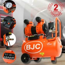 Монофазен безмаслен бутален компресор за въздух BJC JN1500A   1.5 kW, 220 л/мин, 8 бара, 24 литра 