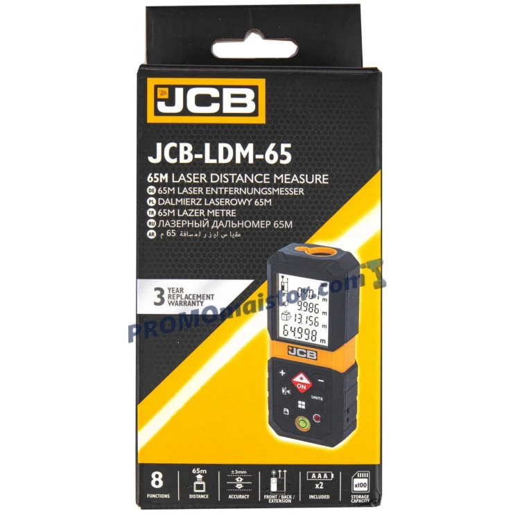 Акумулаторна лазерна ролетка JCB 65 м Акумулаторна лазерна ролетка JCB 65 м