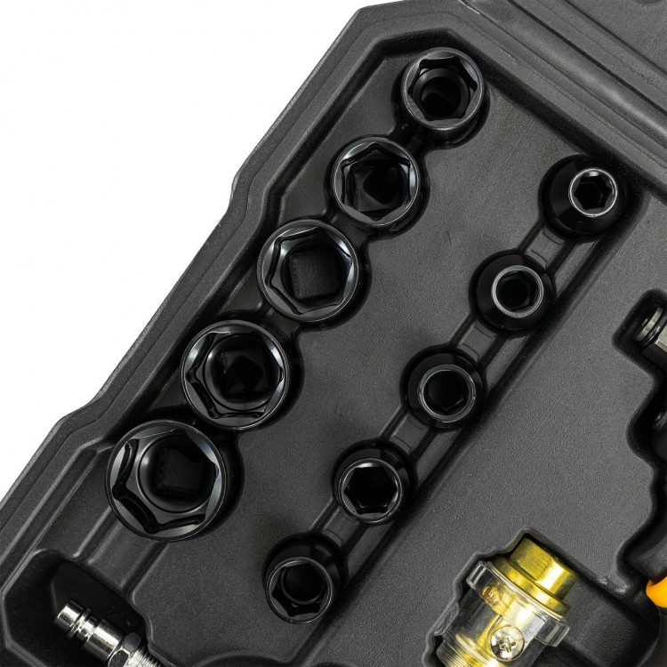 Пневматичен ударен мини гайковерт с вложки JCB , 1/2" 1200Nm , JCB- RP9515 KIT Пневматичен ударен мини гайковерт с вложки JCB , 1/2" 1200Nm , JCB- RP9515 KIT