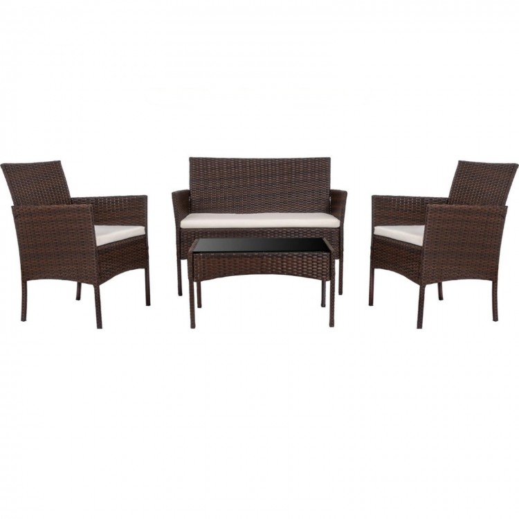 Градински ратанов  комплект от 4 части