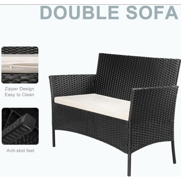 Градински ратанов  комплект от 4 части