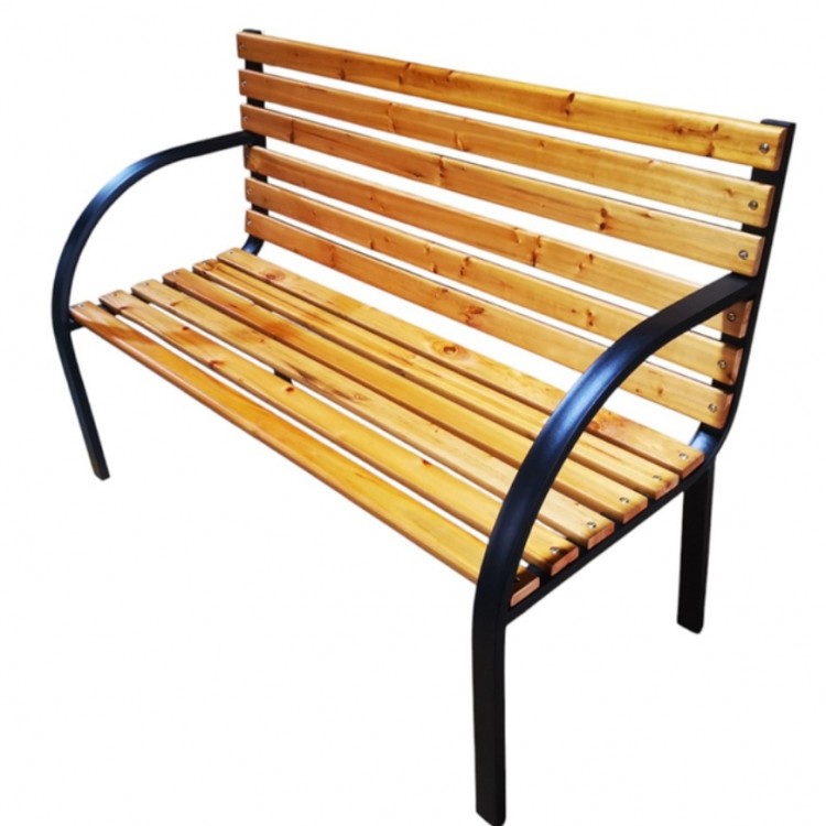 Градинска пейка с метални крака Градинска пейка с метални крака