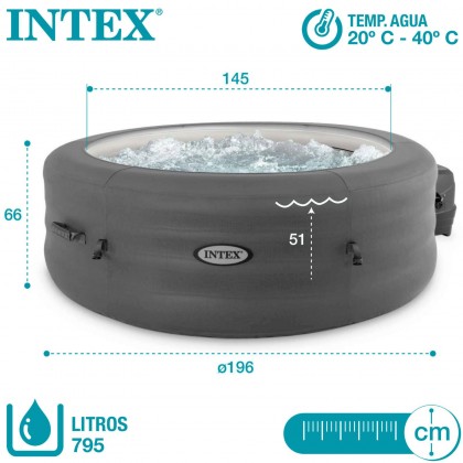 Хидромасажна вана (джакузи) Intex SimpleSpa 196 см про Хидромасажна вана (джакузи) Intex SimpleSpa 196 см про