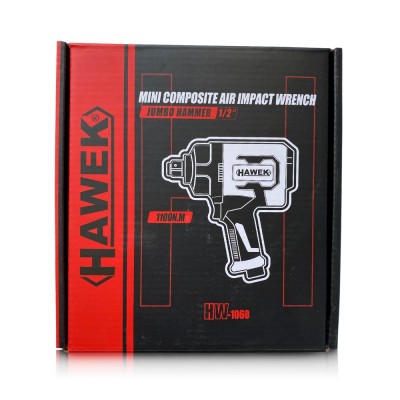Пневматичен ударен мини гайковерт HAWEK , 1/2'' , 1100Nm - HW-1060 Пневматичен ударен мини гайковерт HAWEK , 1/2'' , 1100Nm - HW-1060
