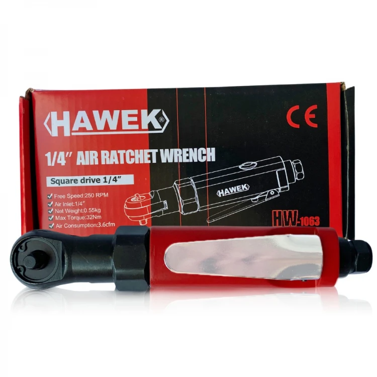 Професионална пневматична тресчотка HAWEK , 1/4" , 32 Nm, HW-1063 Професионална пневматична тресчотка HAWEK , 1/4" , 32 Nm, HW-1063