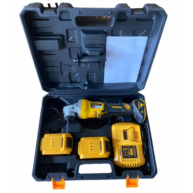 Акумулаторен безчетков ъглошлайф STAHLMAYER 36V 8Ah