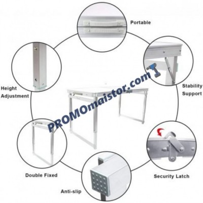 Комплект сгъваема маса с 4 стола за пикник Комплект сгъваема маса с 4 стола за пикник