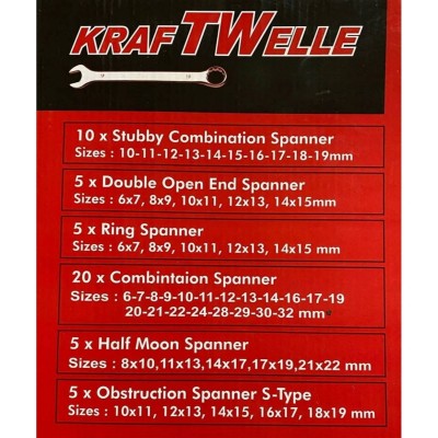 Комплект професионални комбинирани ключове 50 части KRAFTWELLE Комплект професионални комбинирани ключове 50 части KRAFTWELLE