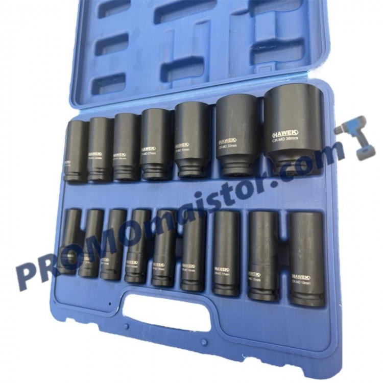 Ударни Вложки Hawek 1/2" 16-части Ударни Вложки Hawek 1/2" 16-части