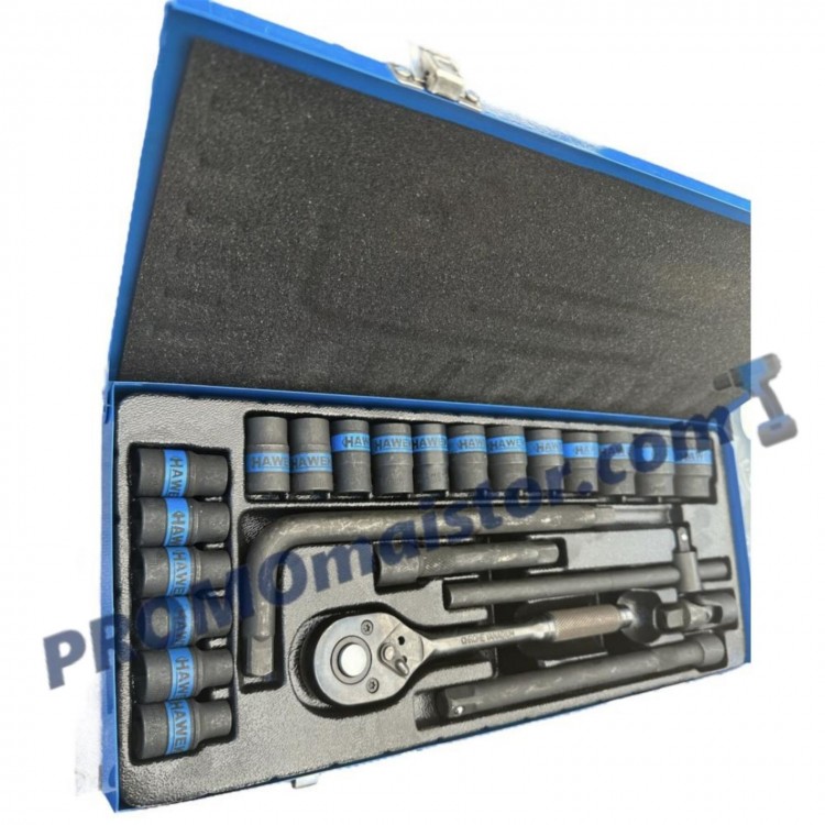 Гедоре с ударни Вложки Hawek 1/2" 24-части Гедоре с ударни Вложки Hawek 1/2" 24-части