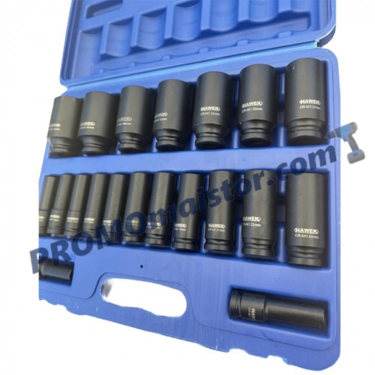 Ударни вложки Hawek 1/2" 20 части (10–38) Ударни вложки Hawek 1/2" 20 части (10–38)