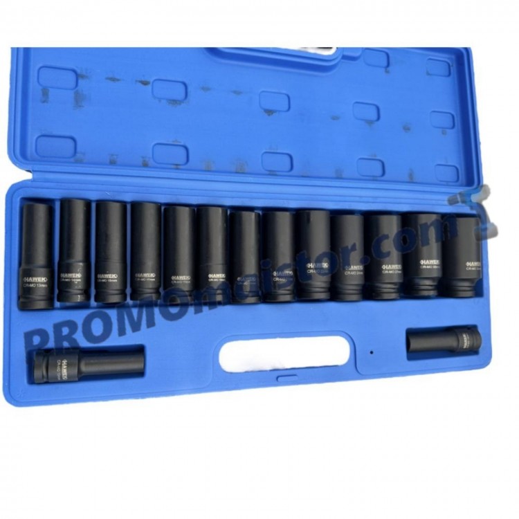 Ударни Вложки Hawek 1/2" 15-части Ударни Вложки Hawek 1/2" 15-части