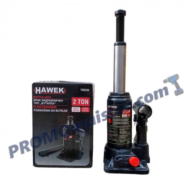 Хидравличен крик HAWEK T90204 тип бутилка 2 тона Хидравличен крик HAWEK T90204 тип бутилка 2 тона