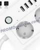 WiFi смарт разклонител 16А с 4 EU гнезда, 4 USB - Smartlife, TUYA WiFi смарт разклонител 16А с 4 EU гнезда, 4 USB - Smartlife, TUYA