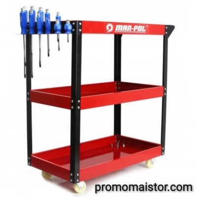 Количка за инструменти MARPOL с 3 рафта и поставка за отвертки Количка за инструменти MARPOL с 3 рафта и поставка за отвертки